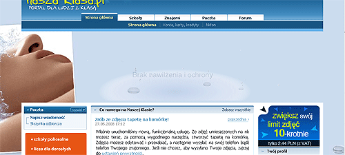 strona główna serwisu nasza-klasa.pl